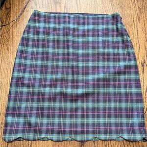 Talbots Plaid Pencil Skirt - Blue and Purple